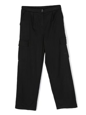 Pinko Kids straight-leg cargo trousers - Black