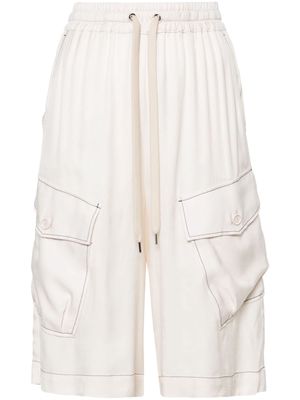 PINKO knee-length lightweight cargo shorts - Neutrals