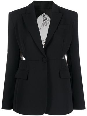 PINKO lace-panelled blazer - Black