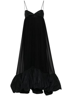 PINKO layered chiffon long dress - Black