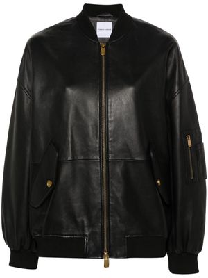 PINKO leather bomber jacket - Black