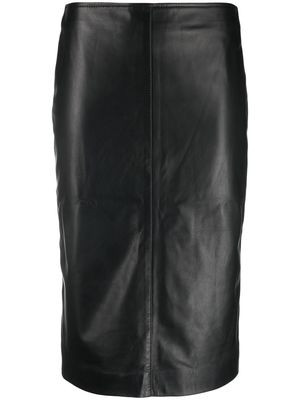 PINKO leather pencil skirt - Black