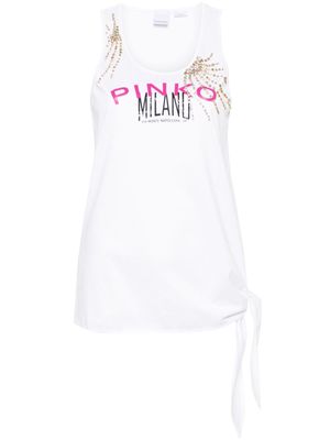 PINKO Lesina crystal-embellished tank top - White