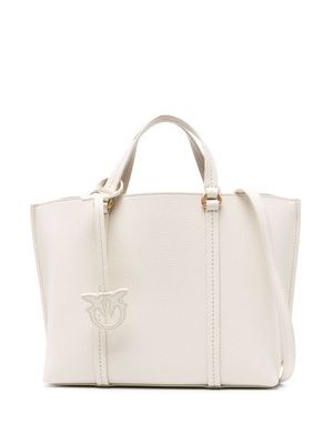 PINKO logo-charm tote bag - Neutrals