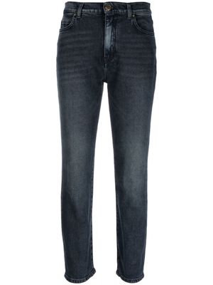 PINKO logo-embroidered skinny jeans - Blue