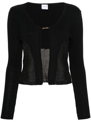 PINKO logo-plaque knitted top - Black