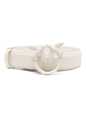 PINKO Love Berry leather belt - White