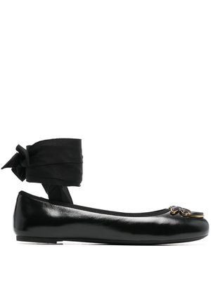 PINKO Love Birds ballerina shoes - Black