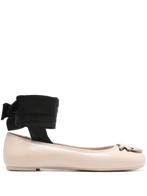 PINKO Love Birds ballerina shoes - Neutrals