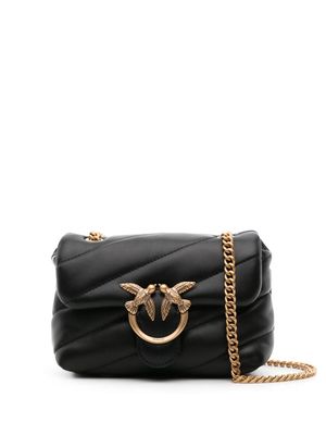 PINKO Love Birds-buckle leather shoulder bag - Black