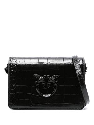 PINKO Love Birds-buckle shoulder bag - Black