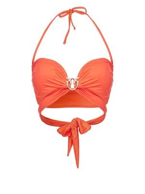 PINKO Love Birds full-cup bikini top - Orange