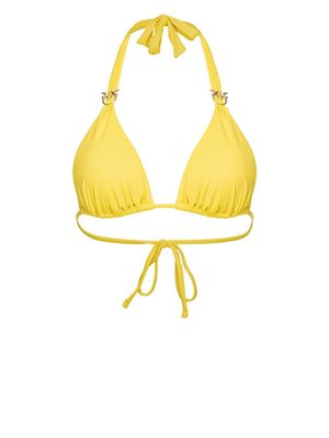 PINKO Love Birds full-cup bikini top - Yellow