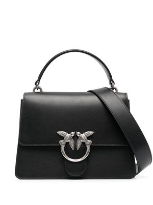 PINKO Love Birds leather tote bag - Black
