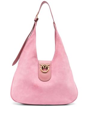 PINKO Love Birds suede shoulder bag