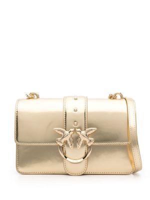 PINKO Love metallic crossbody bag - Gold