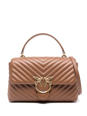 PINKO Love One quilted shoulder bag - Brown