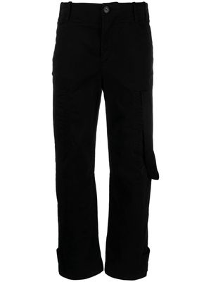 PINKO low-rise straight-leg cargo trousers - Black