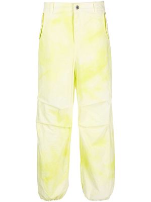 PINKO mid-rise cotton cargo pants - Yellow