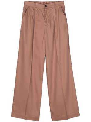 PINKO mid-rise twill palazzo pants - Brown