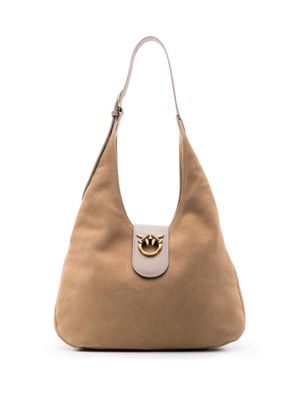 PINKO mini suede tote bag - Neutrals