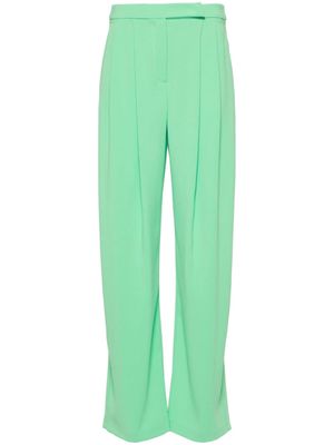 PINKO Montano pleat-detail wide-leg trousers - Green