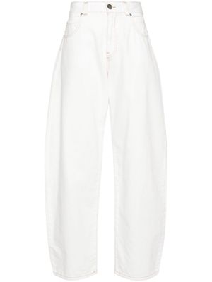 PINKO motif-embroidered jeans - White