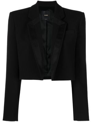 PINKO notched-collar cropped blazer - Black