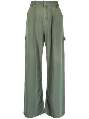 PINKO Oslo faded-effect wide-leg trousers - Green