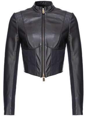 PINKO panelled cropped jacket - Black