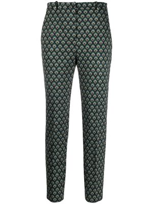 PINKO patterned cropped trousers - Black
