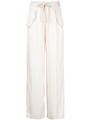 PINKO Perdono mid-rise palazzo pants - White