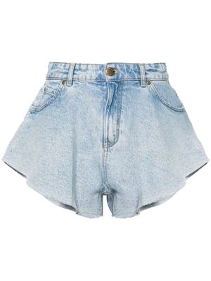 PINKO raw-cut denim shorts - Blue