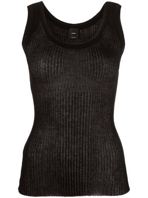 PINKO ribbed-knit sleeveless top - Black