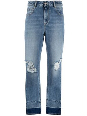 PINKO ripped-detail denim jeans - Blue