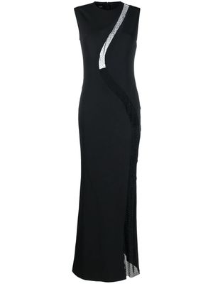 PINKO round-neck semi-sheer dress - Black
