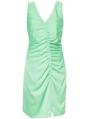 PINKO ruched crepe minidress - Green