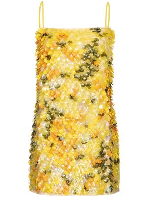 PINKO sequin-embellished minidress - Yellow