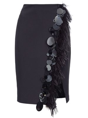 PINKO sequin-embellished pencil skirt - Black