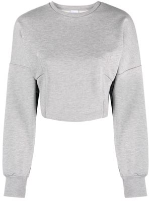 PINKO Sereno cropped jersey sweatshirt - Grey