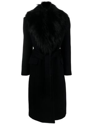 PINKO single-breasted belted coat - Black
