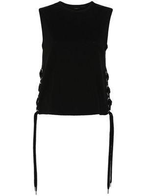 PINKO sleeveless cotton top - Black