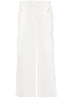 PINKO slitted linen midi skirt - White