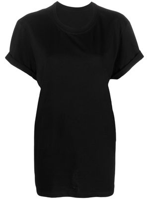 PINKO slogan-print long-line T-shirt - Black