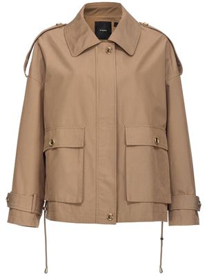PINKO spread-collar long-sleeve jacket - Neutrals
