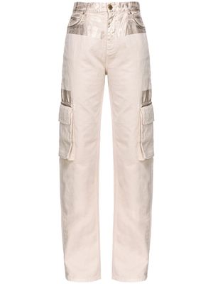 PINKO straight-leg cargo jeans - Neutrals