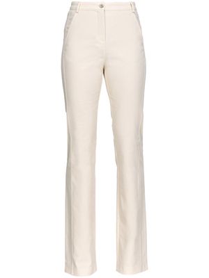 PINKO straight-leg cotton trousers - Neutrals