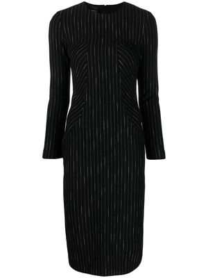 PINKO striped midi dress - Black