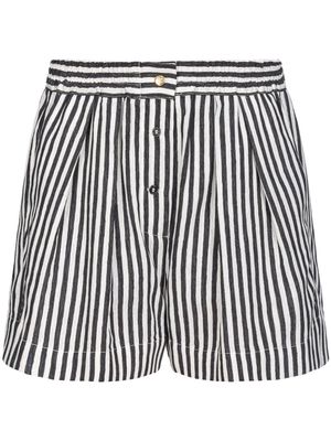 PINKO striped pleated shorts - Black