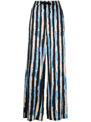 PINKO striped wide-leg trousers - Blue